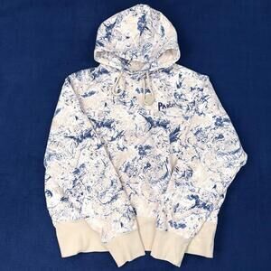 Adidas x Parley Ocean Print Hoodie Pink Blue Size Medium Sustainable Collab Y2K